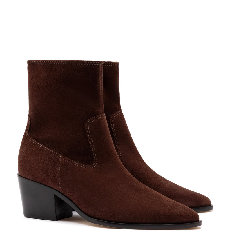 Larroudé Dean Boot In Brown Suede outlook