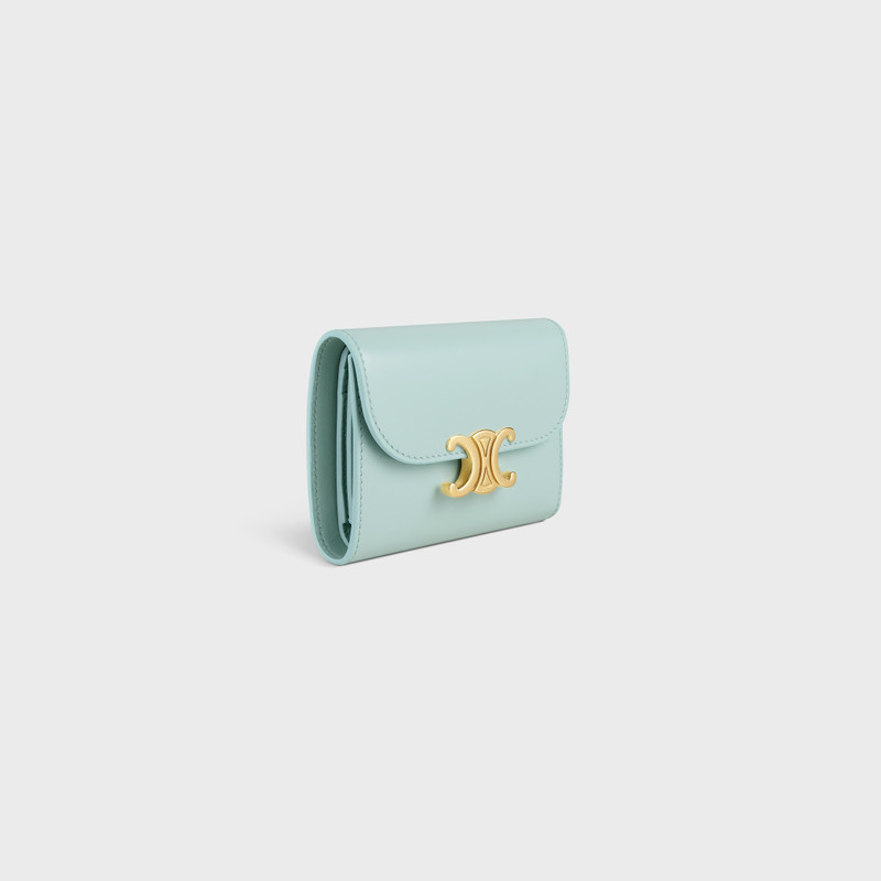 CELINE Small Flap Wallet TRIOMPHE IN Shiny calfskin outlook