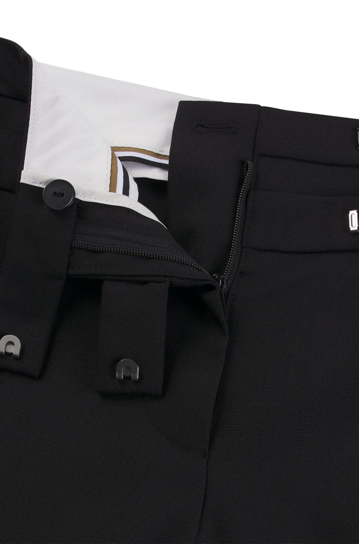 REGULAR-FIT TROUSERS IN VIRGIN-WOOL TWILL - 6