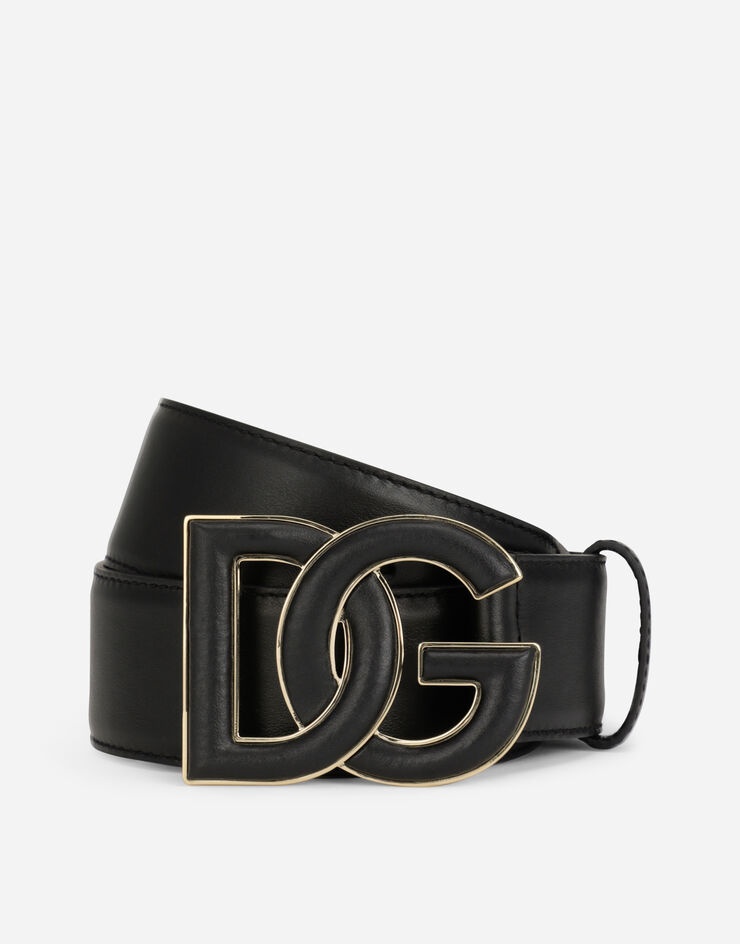 Calfskin belt with DG logo - 1