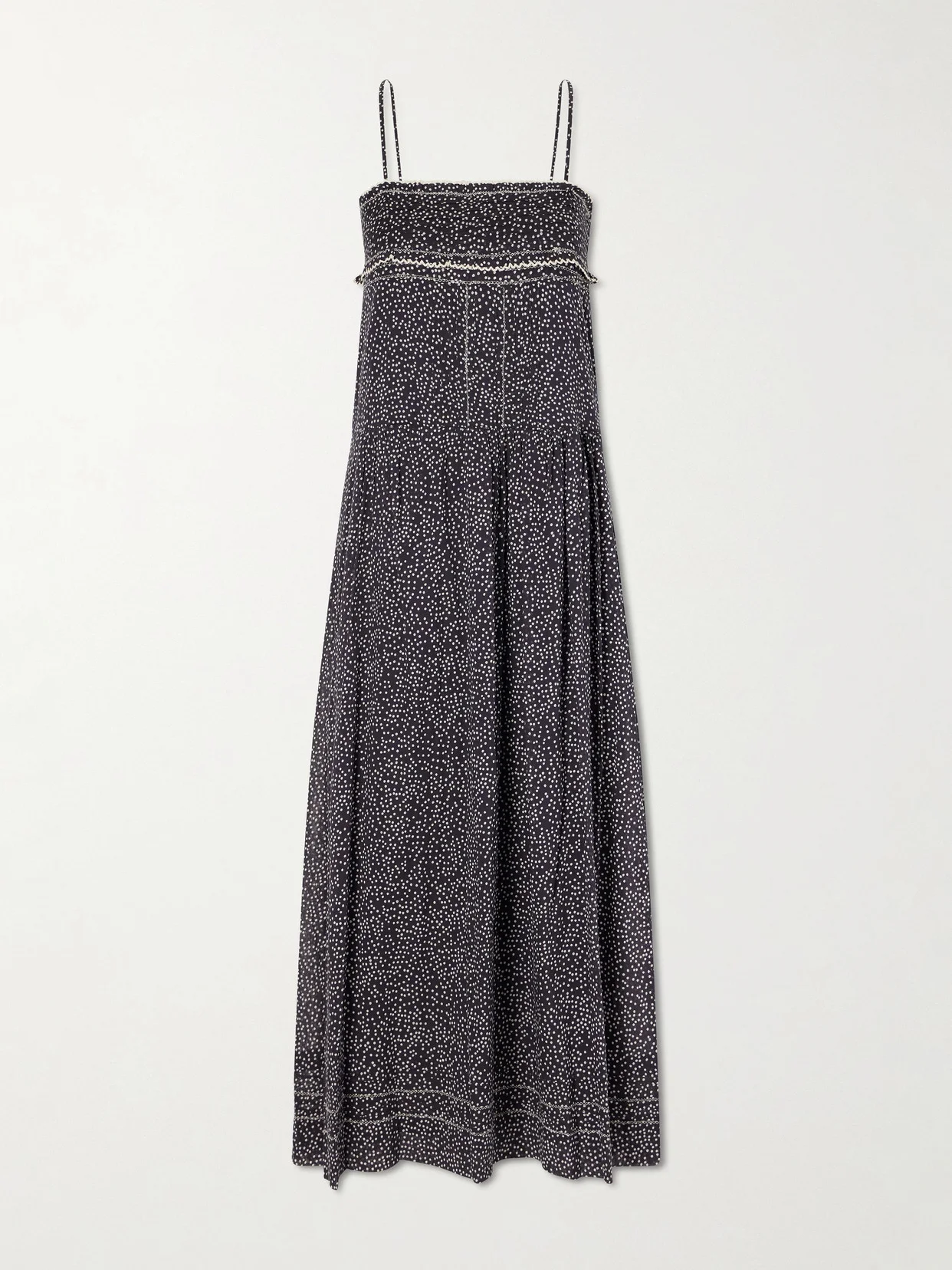 Demy Printed Cotton Midi Dress - 1