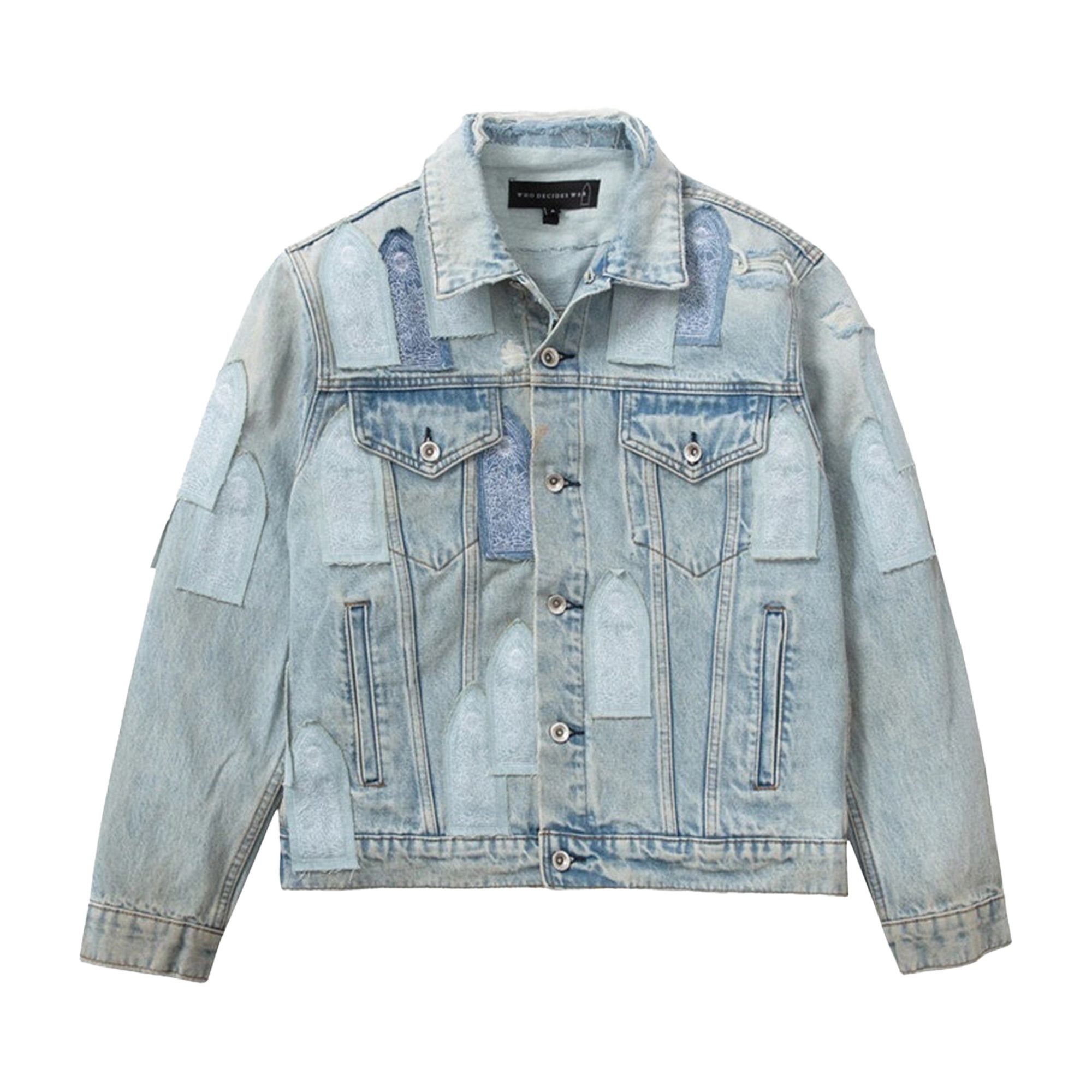 Who Decides War Patched Arch Denim Jacket 'Sky' - 1