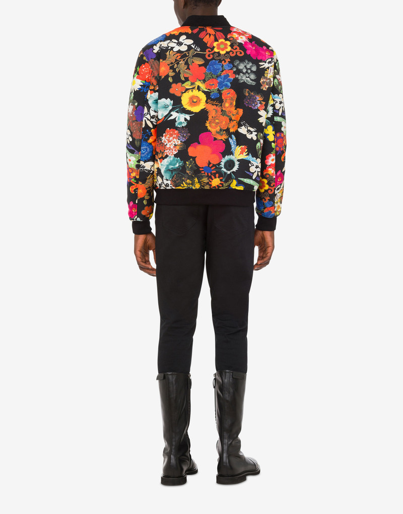 ALLOVER FLOWERS NYLON BOMBER JACKET 3