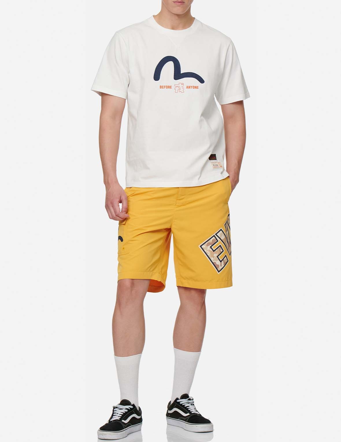 CAMOUFLAGE LOGO PRINT BOARD SHORTS - 4