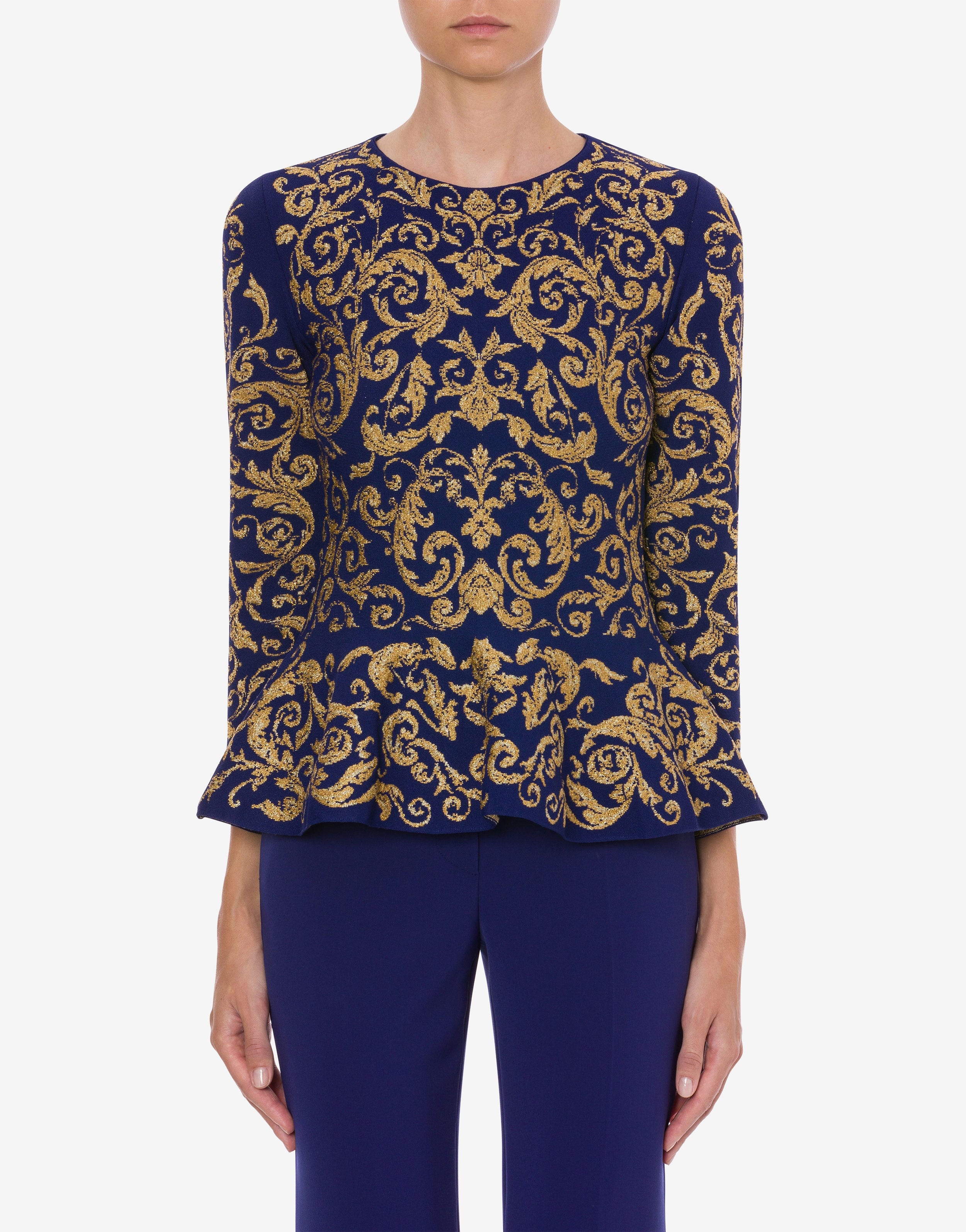 BAROQUE JACQUARD KNIT PULLOVER - 2