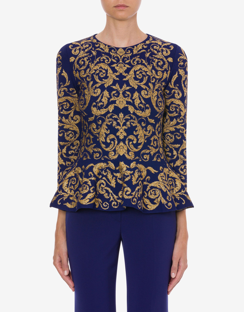 Moschino BAROQUE JACQUARD KNIT PULLOVER outlook
