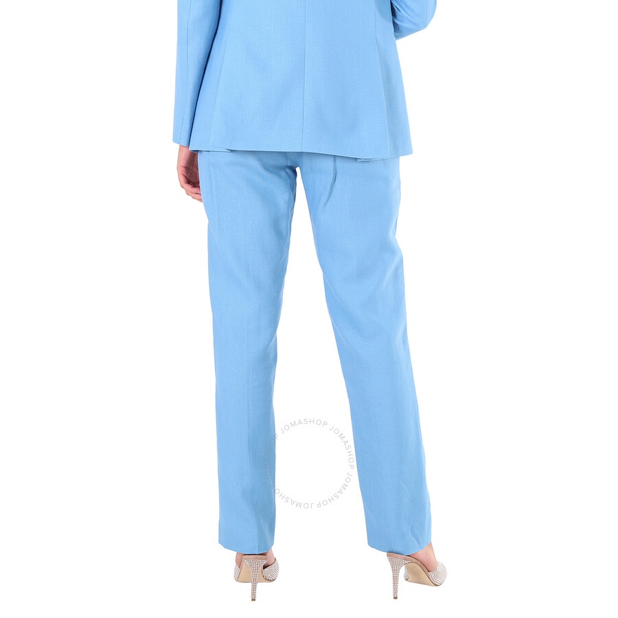 Burberry Ladies Blue Topaz Jersey Sash Detail Tailored Trousers - 4