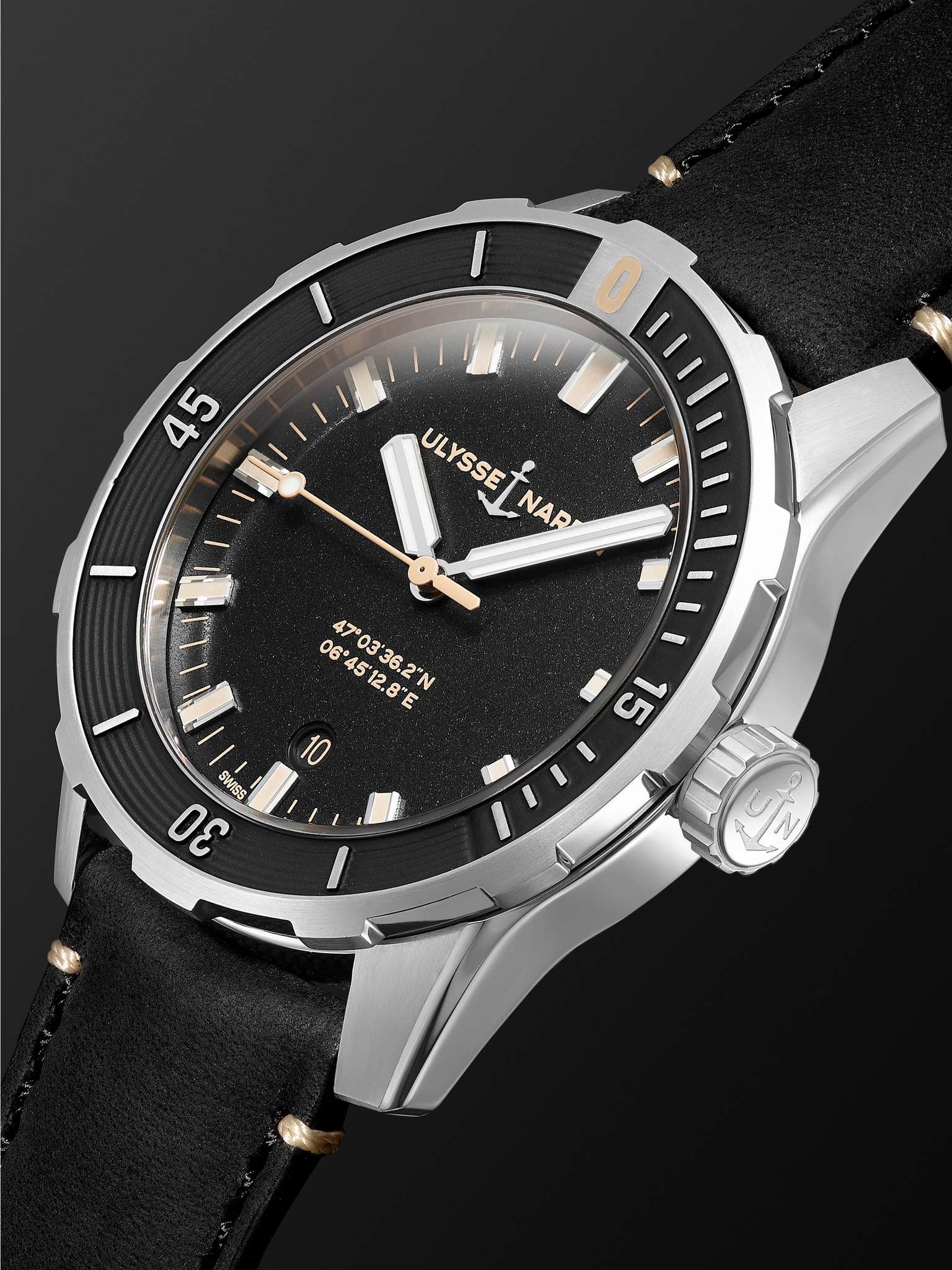 Diver Automatic 42mm Stainless Steel and Leather Watch, Ref. No. 8163-175/92 - 4