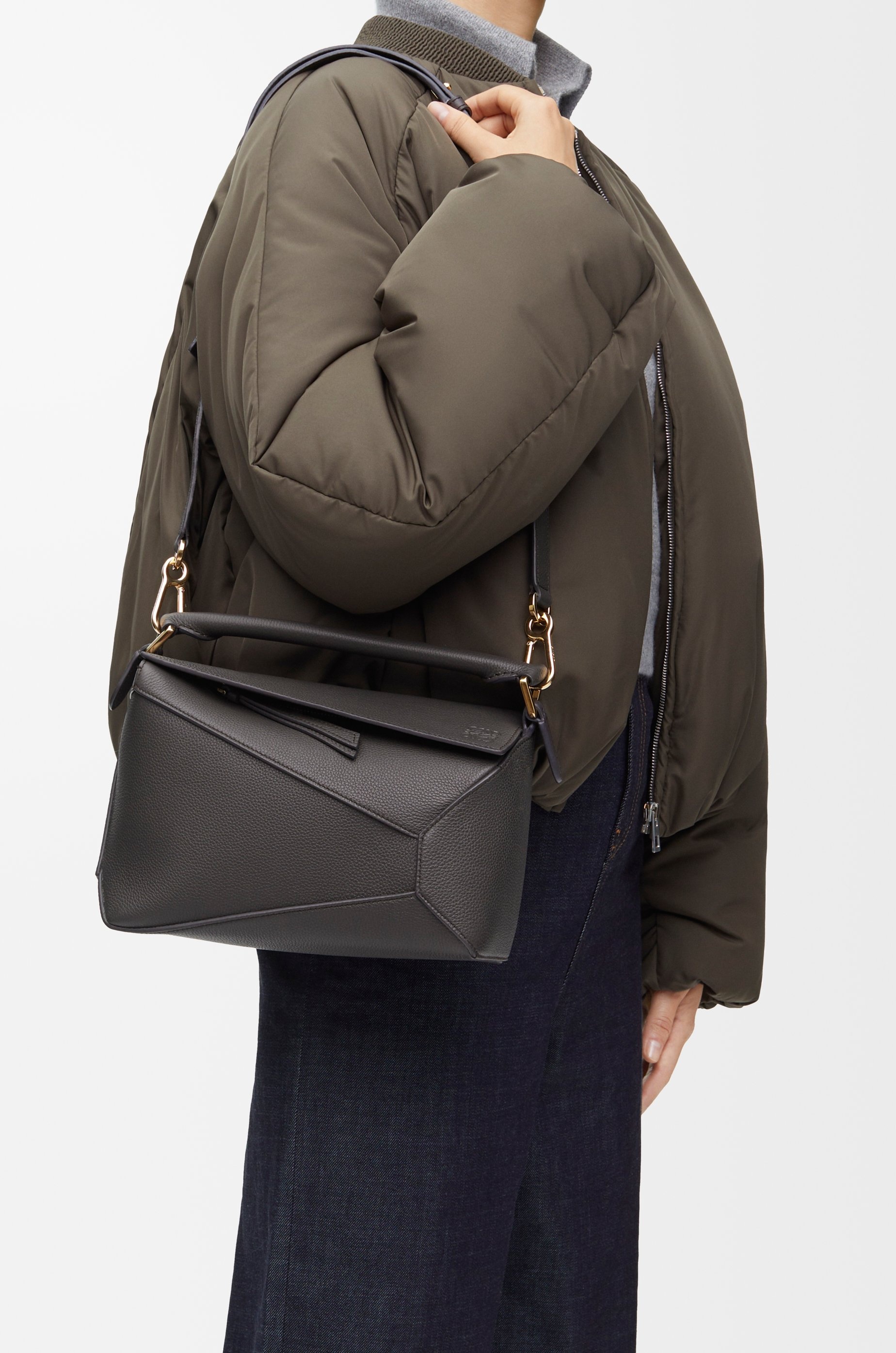 Small Puzzle bag in soft grained calfskin - 3