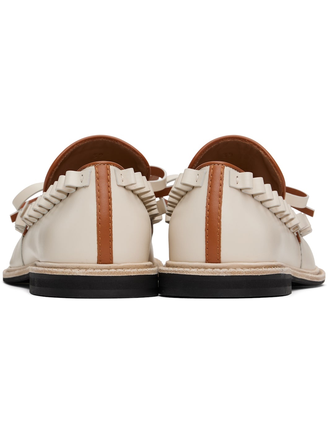 Off-White Ruffle Loafers - 2