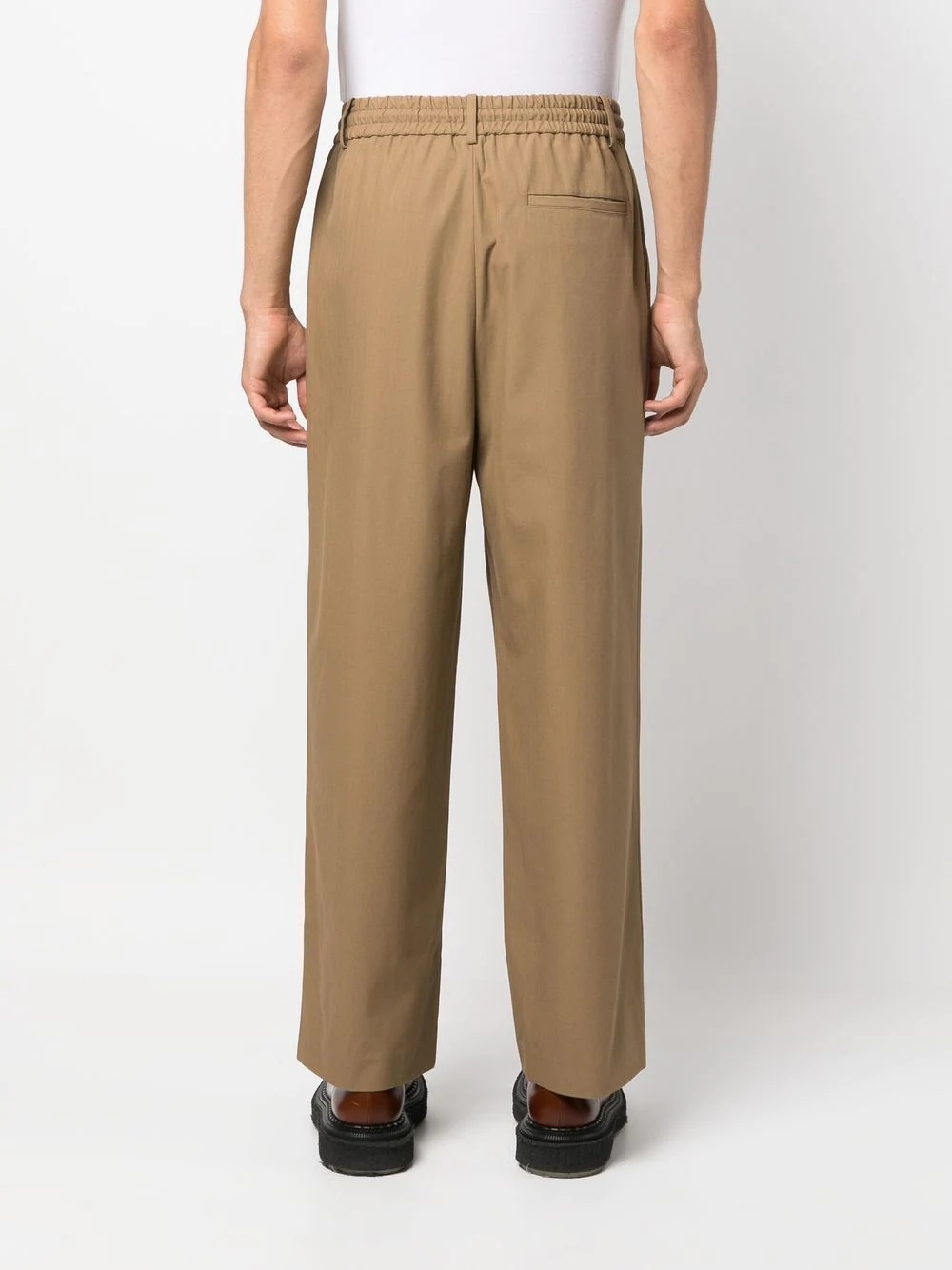embroidered-panel drawstring trousers - 4