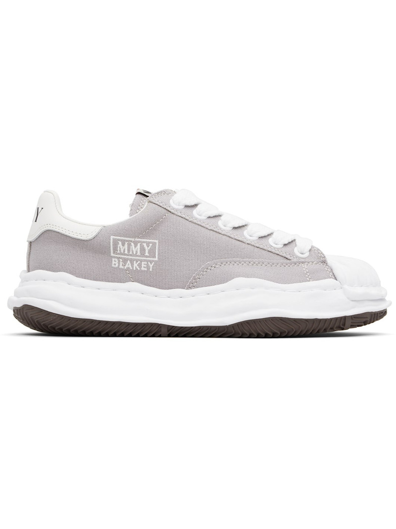Gray 'Blakey' OG Sole Canvas Sneakers - 1