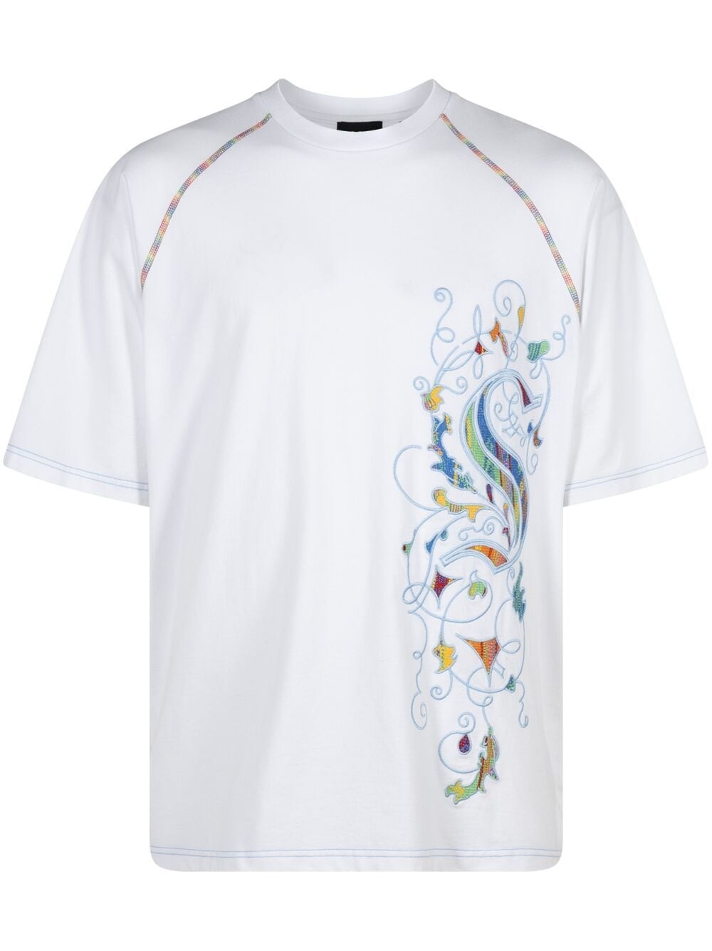 x Coogi embroidered-motif cotton T-shirt - 1
