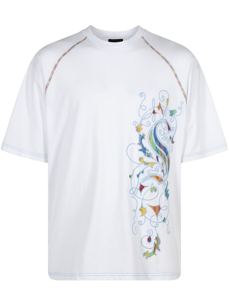 x Coogi embroidered-motif cotton T-shirt 1