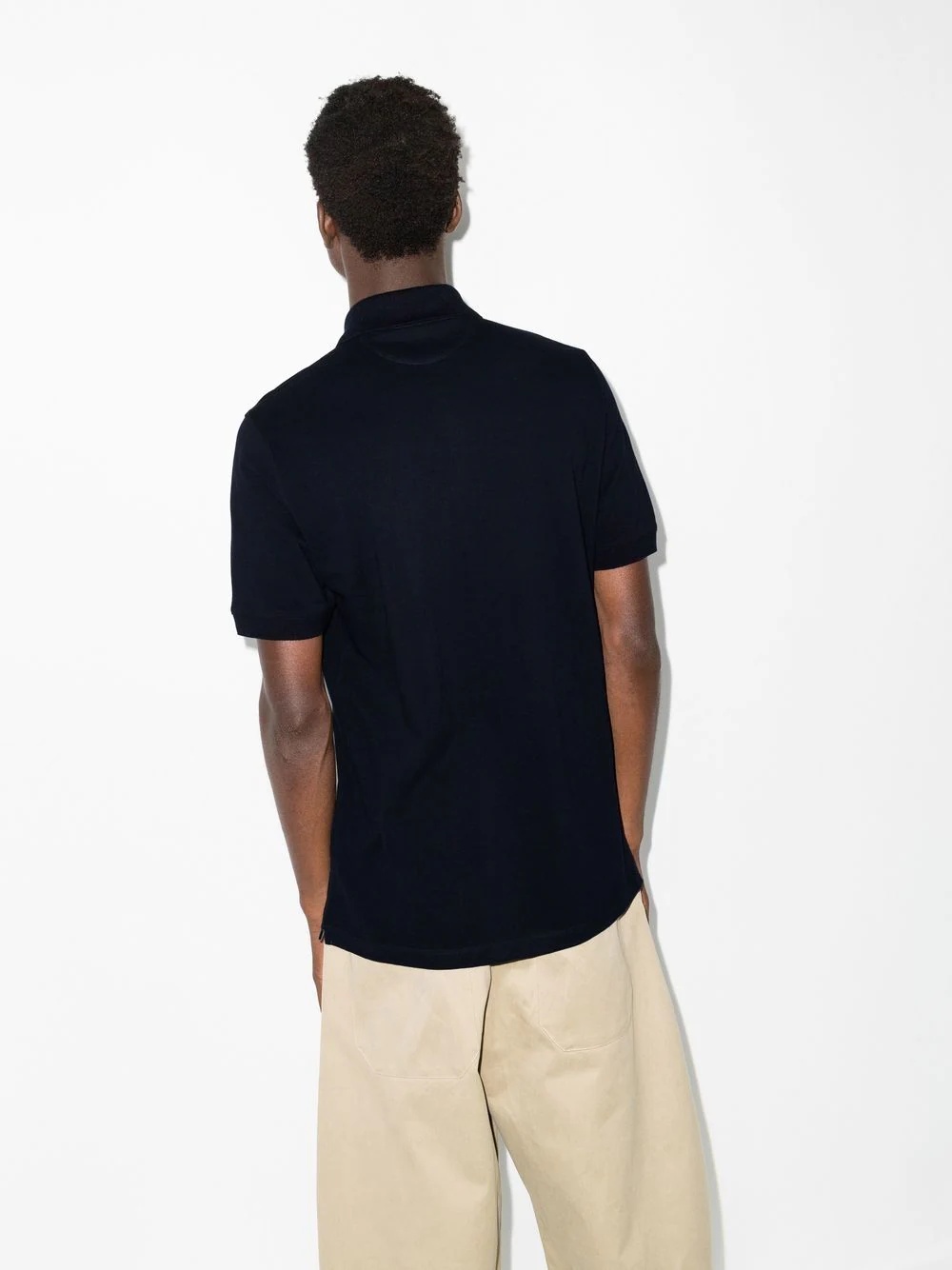 logo-print cotton polo shirt - 3