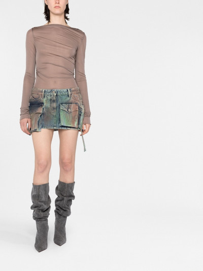 THE ATTICO Fay Camouflage Miniskirt outlook