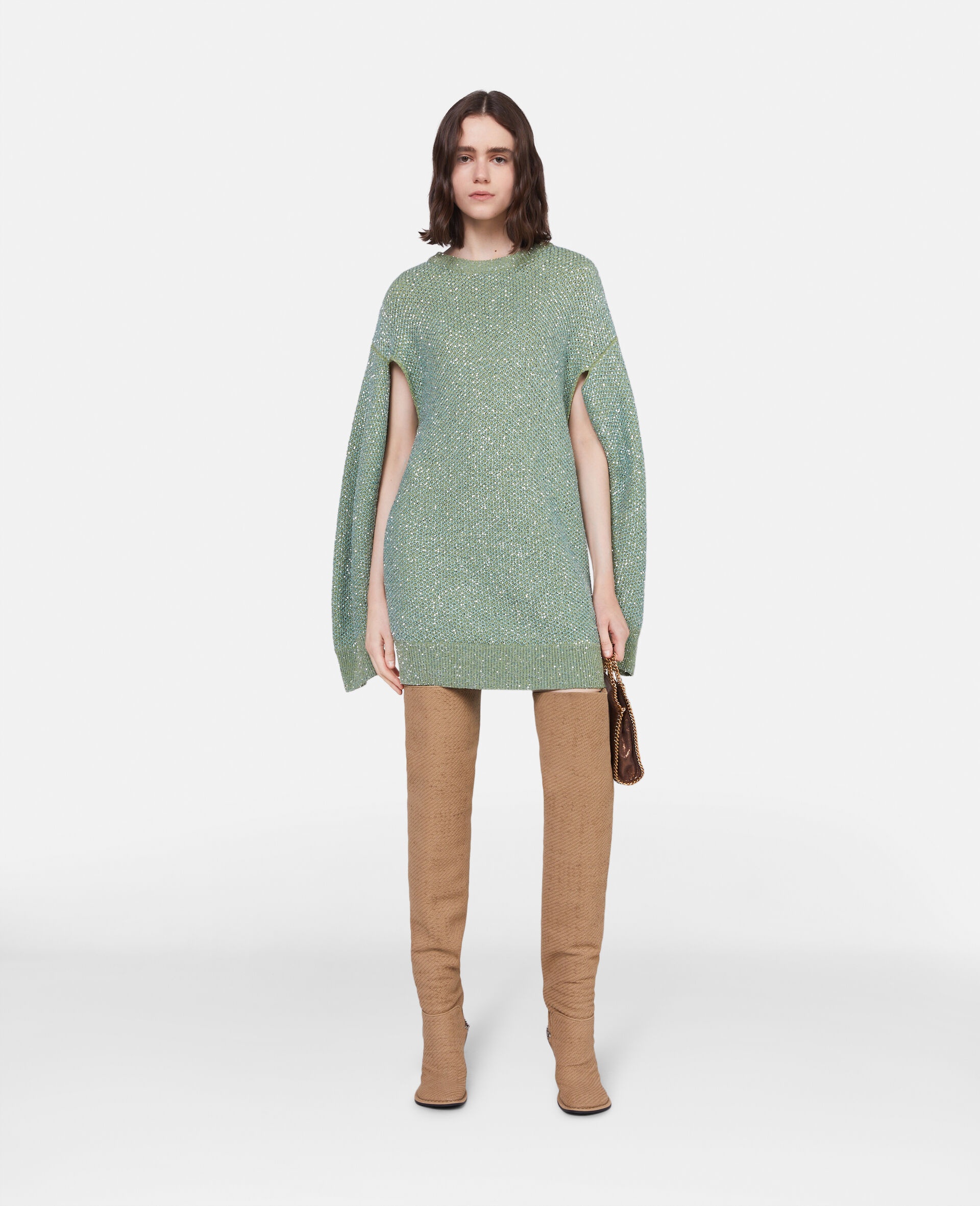 Sequin Cape Jumper Dress - 2