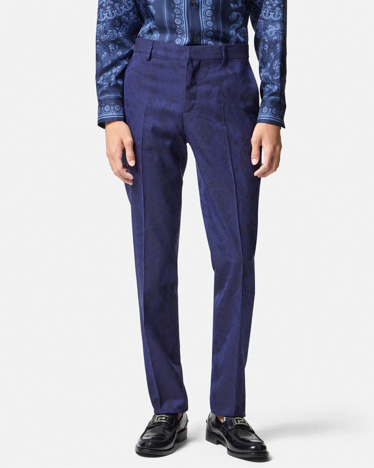 Barocco Jacquard Wool Pants - 4