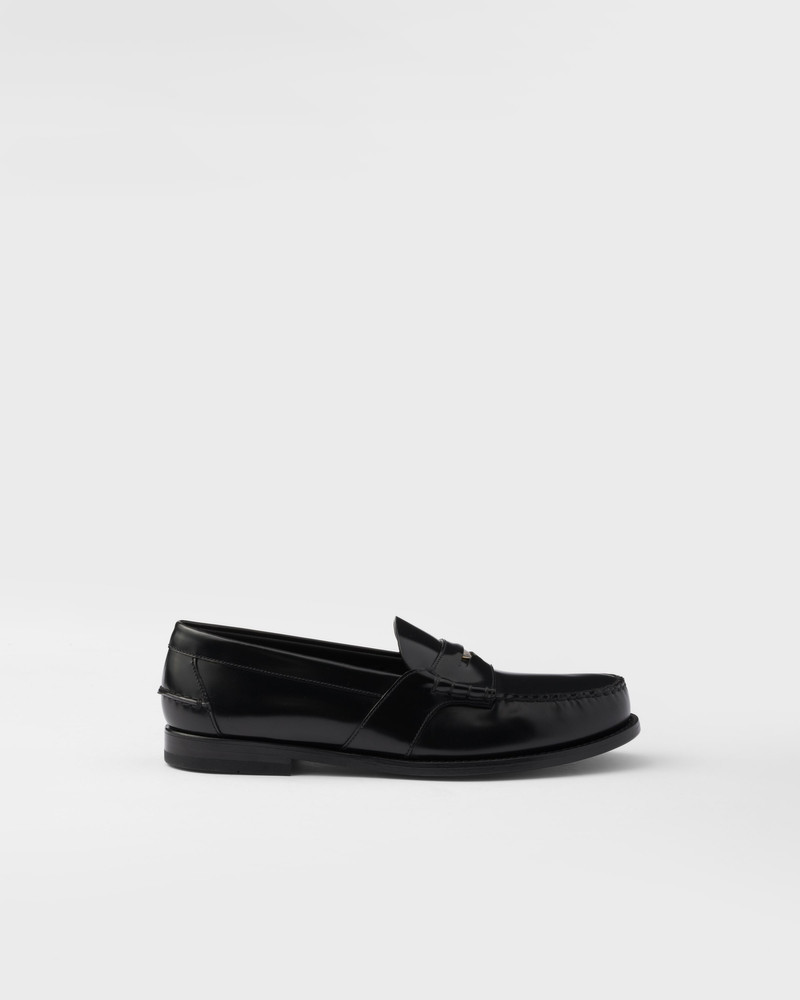 Prada Brushed leather loafers outlook
