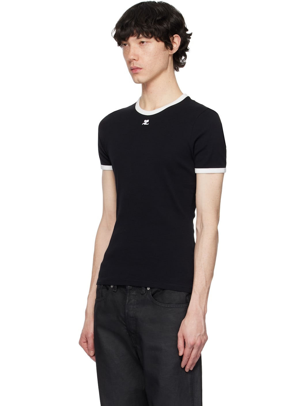 Black & White Signature Contrast T-Shirt - 4