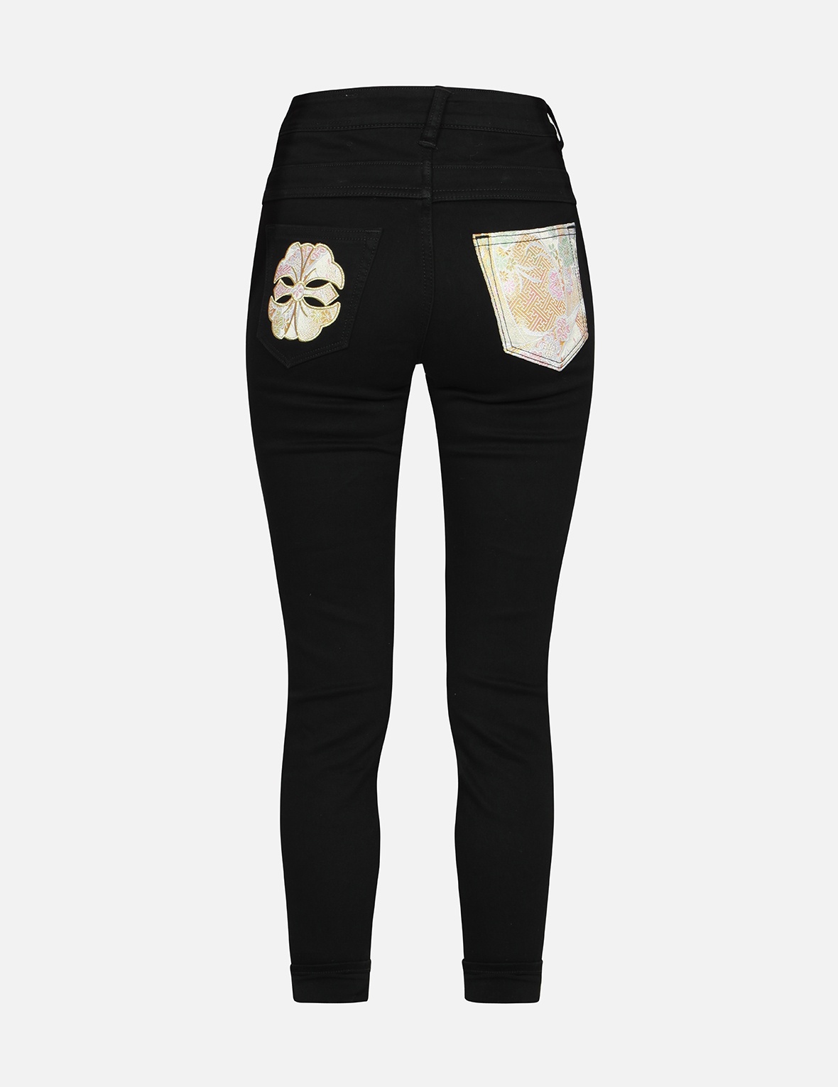BROCADE KAMON AND FLORAL FLOW SKINNY FIT JEANS - 1
