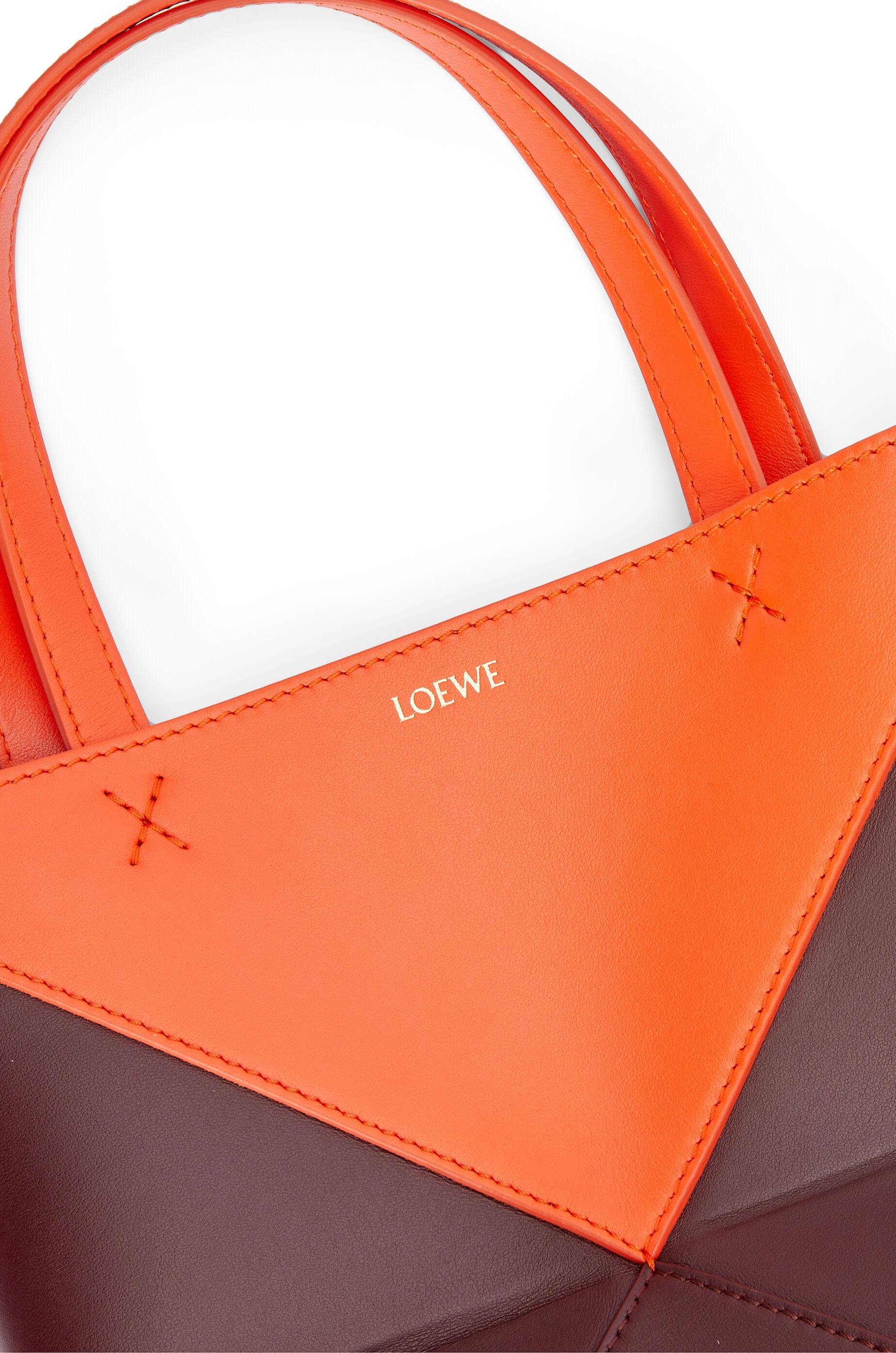 Mini Puzzle Fold Tote in shiny calfskin 9