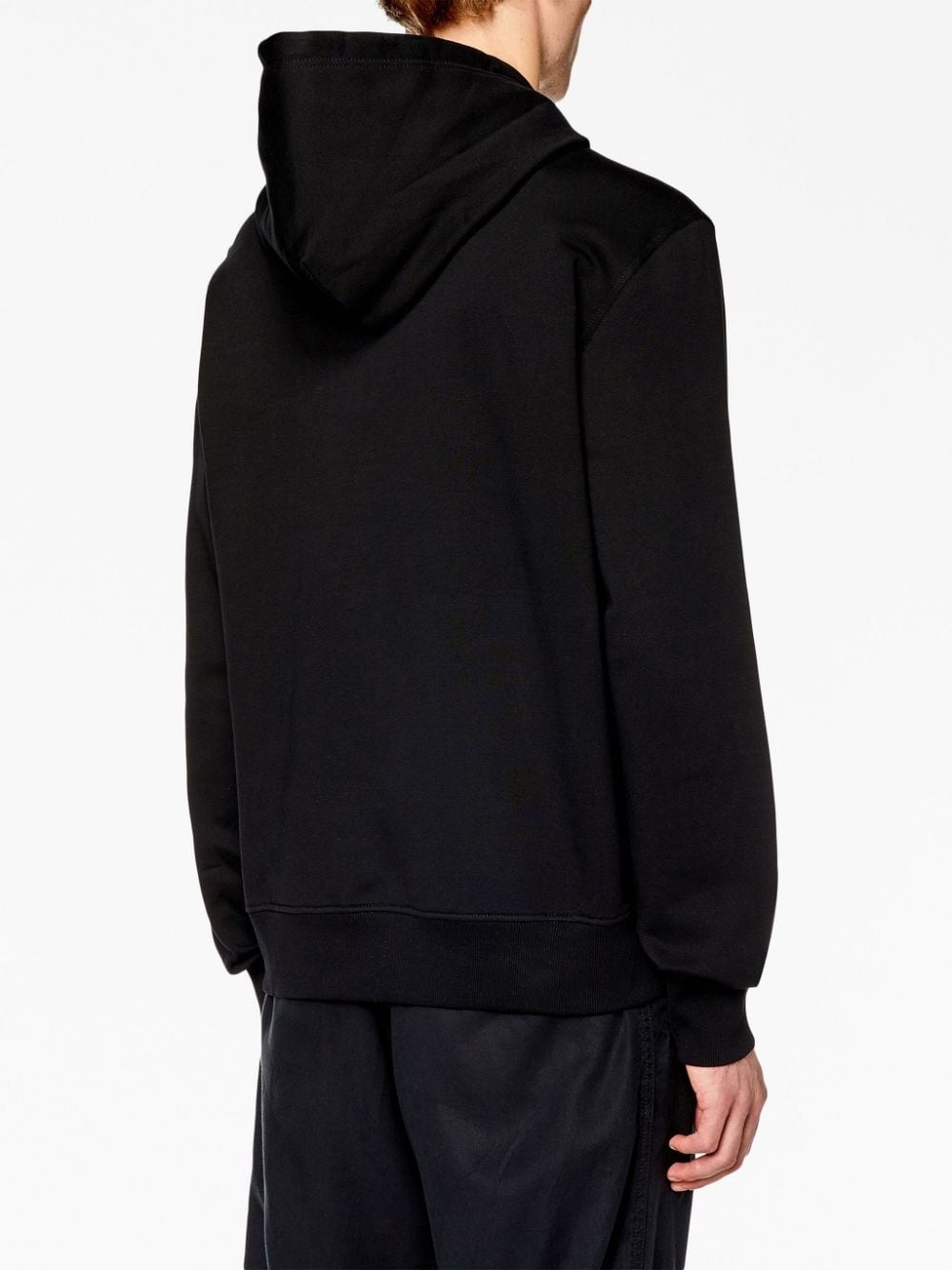 logo-print cotton hoodie - 4