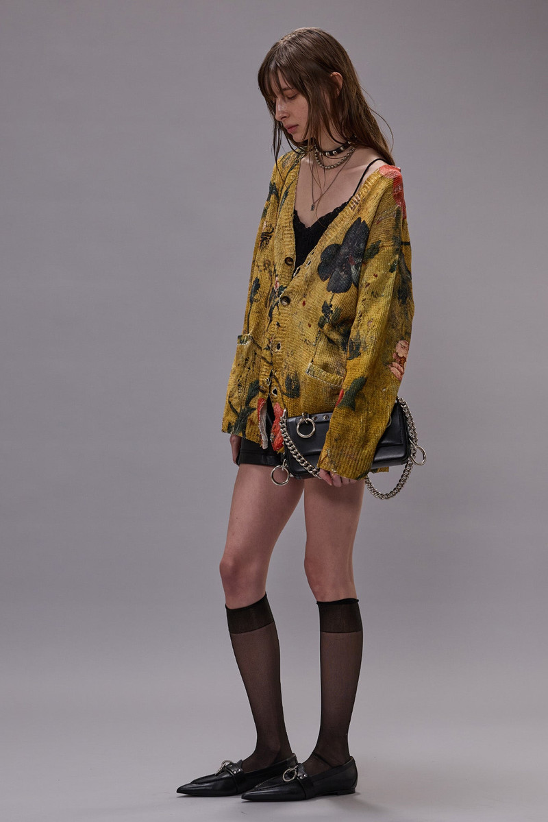 R13 PRINTED BOYFRIEND CARDIGAN outlook