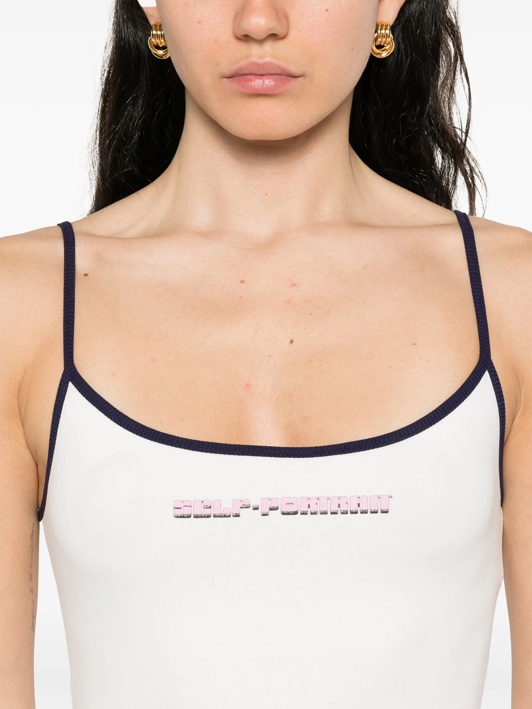 White Vest With Pink Logo - 5