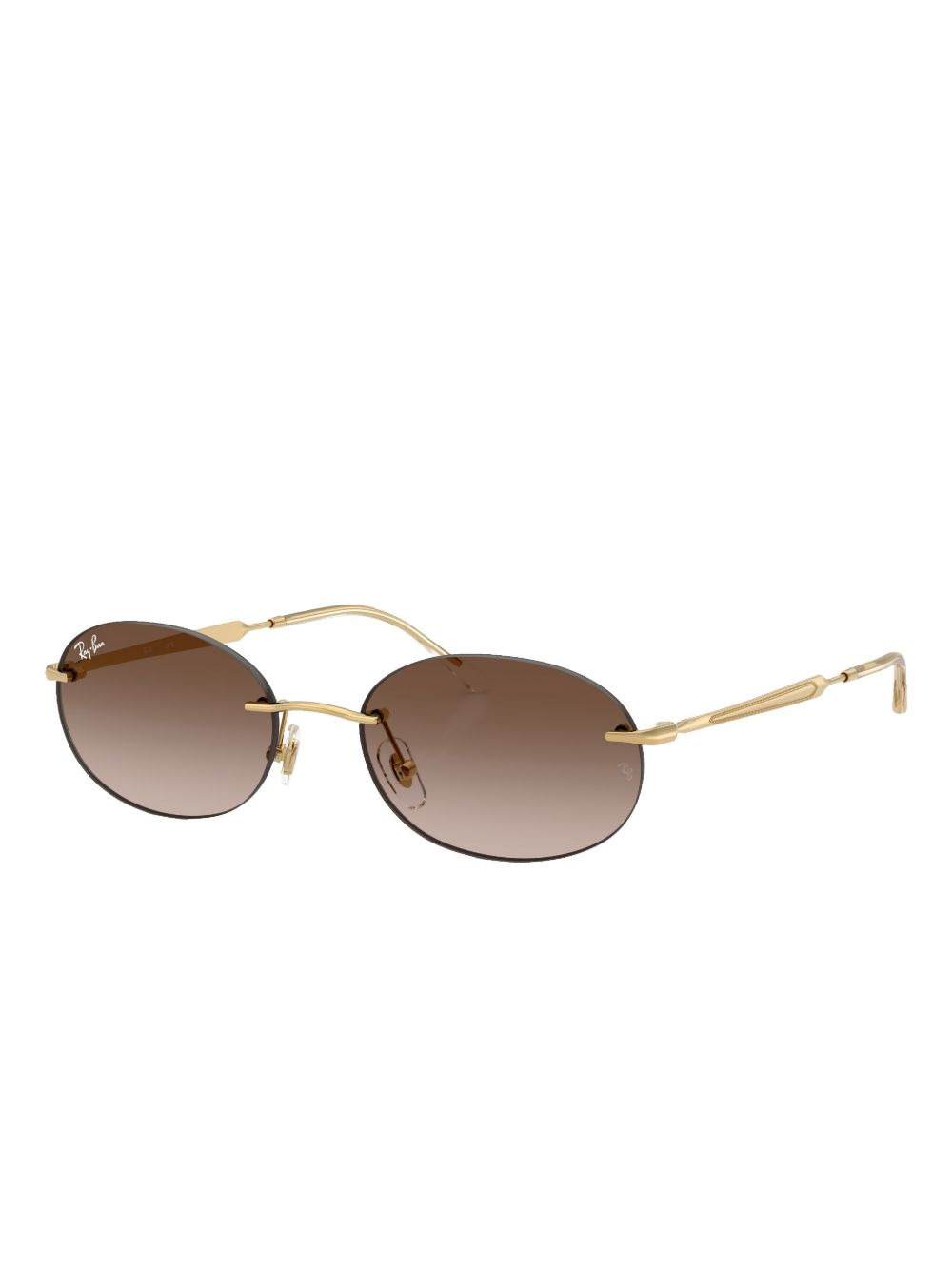 rimless oval-frame sunglasses - 2