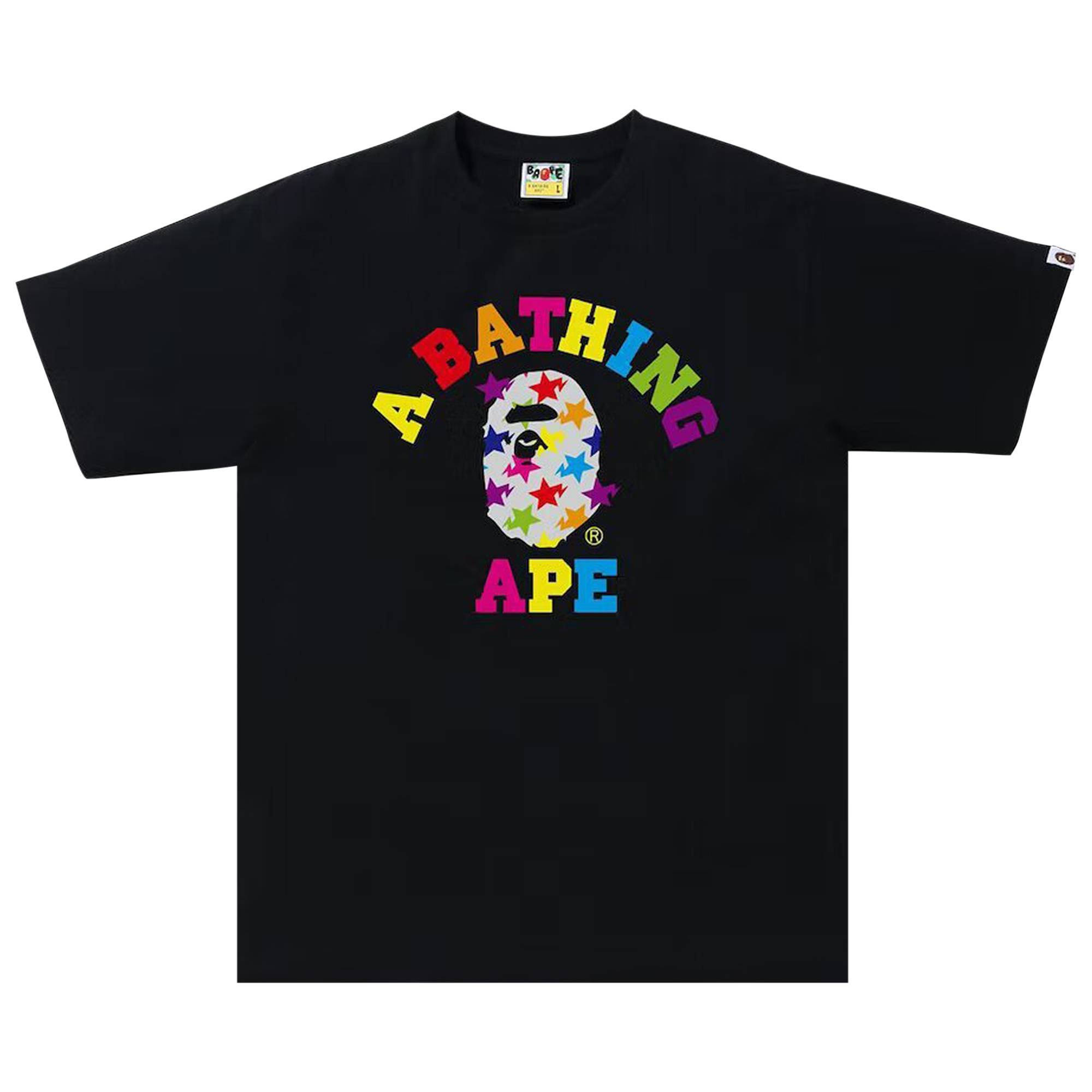 BAPE Sta Pattern College Tee 'Black' - 1