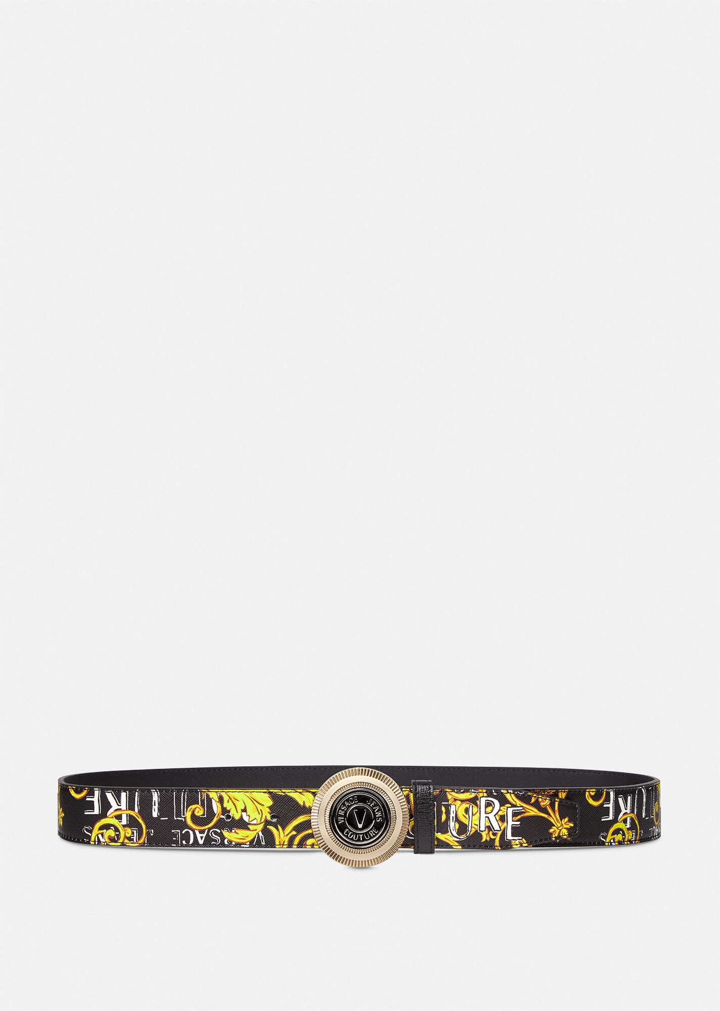 V-Emblem Logo Couture Round Belt - 1