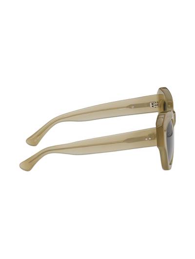 Dries Van Noten Tan Linda Farrow Edition Cat-Eye Sunglasses outlook