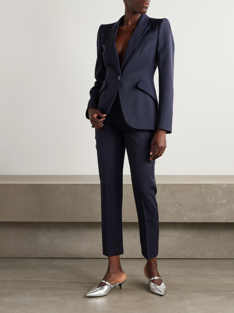 Alexander McQueen Grain De Poudre Wool Blazer outlook