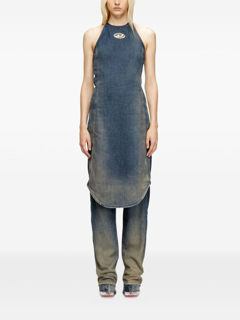 Cynthia halter-neck denim jumpsuit 3