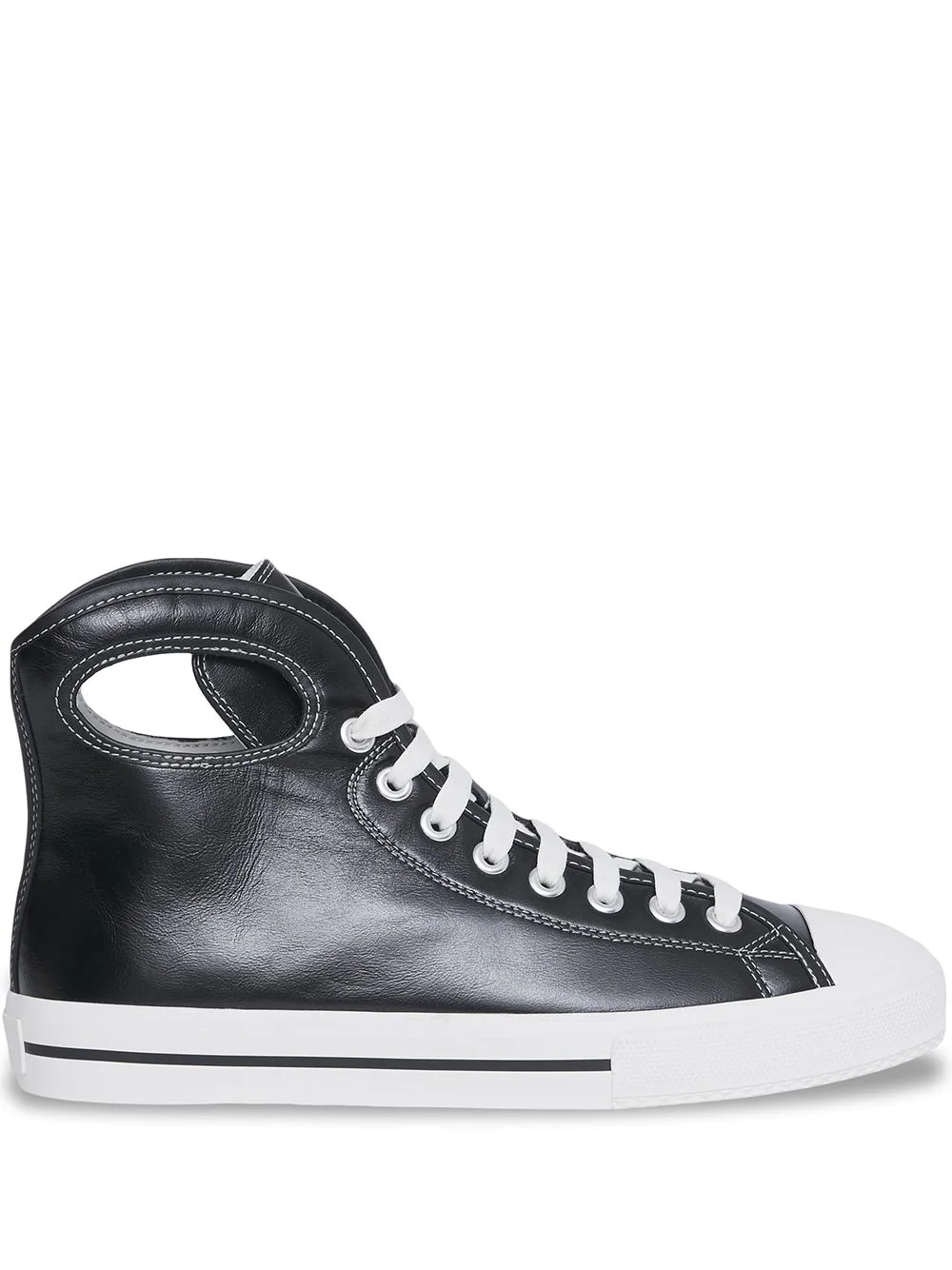 porthole-detail high-top sneakers - 1