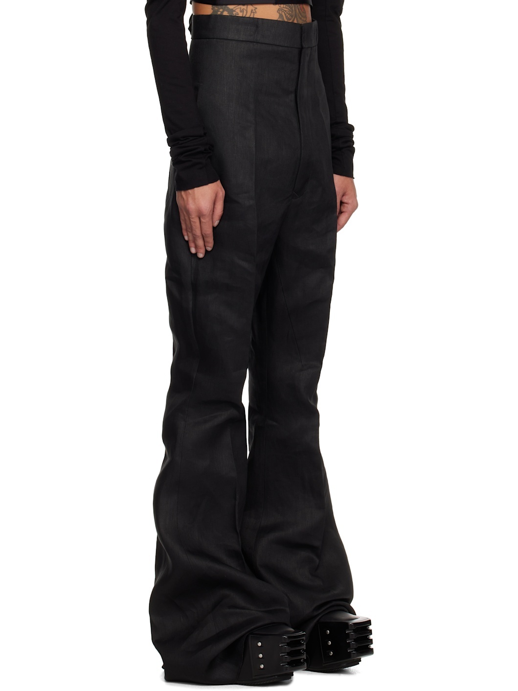 Black Hollywood Dirt Bolan Trousers - 2