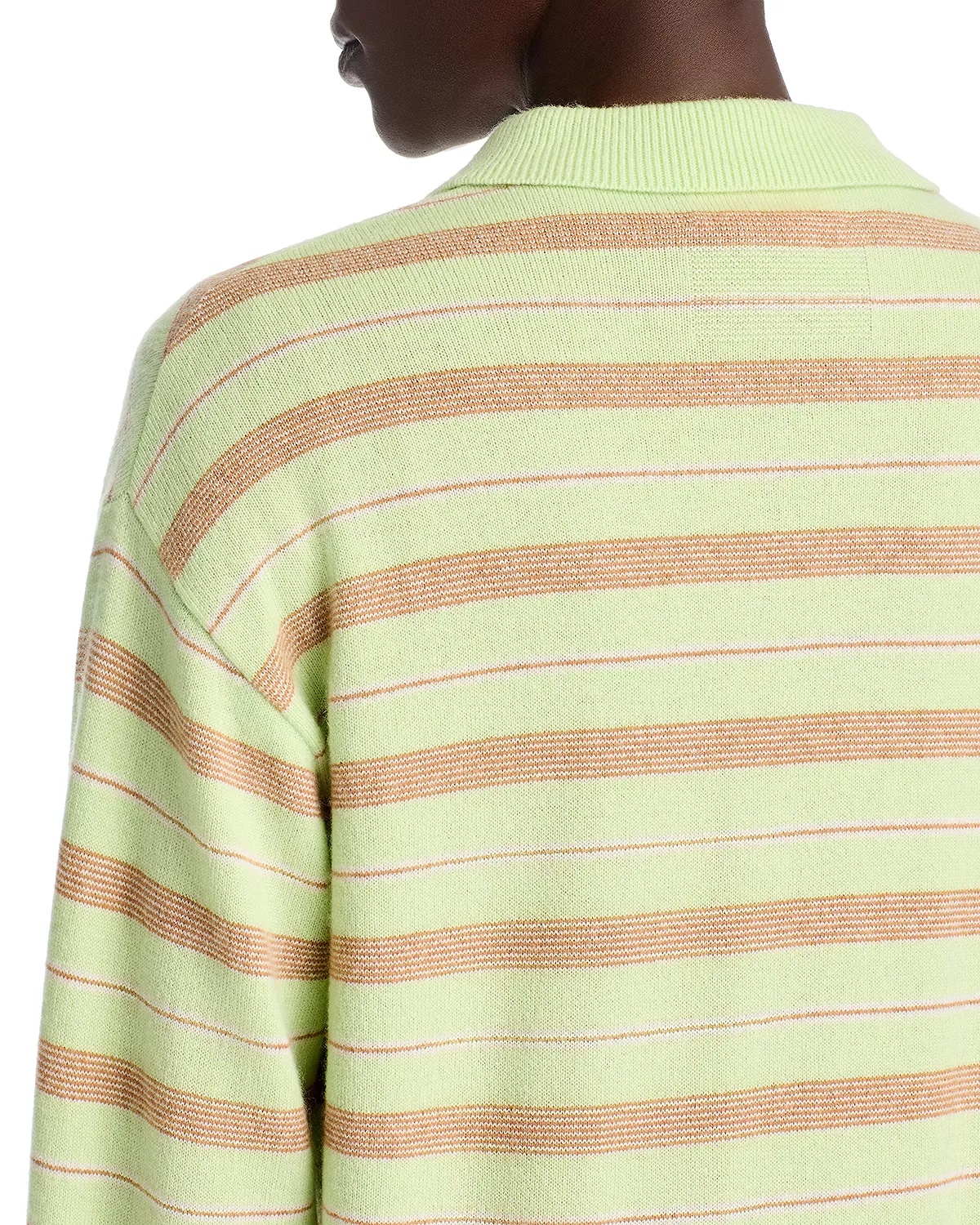 Cashmere Striped Polo Shirt - 5