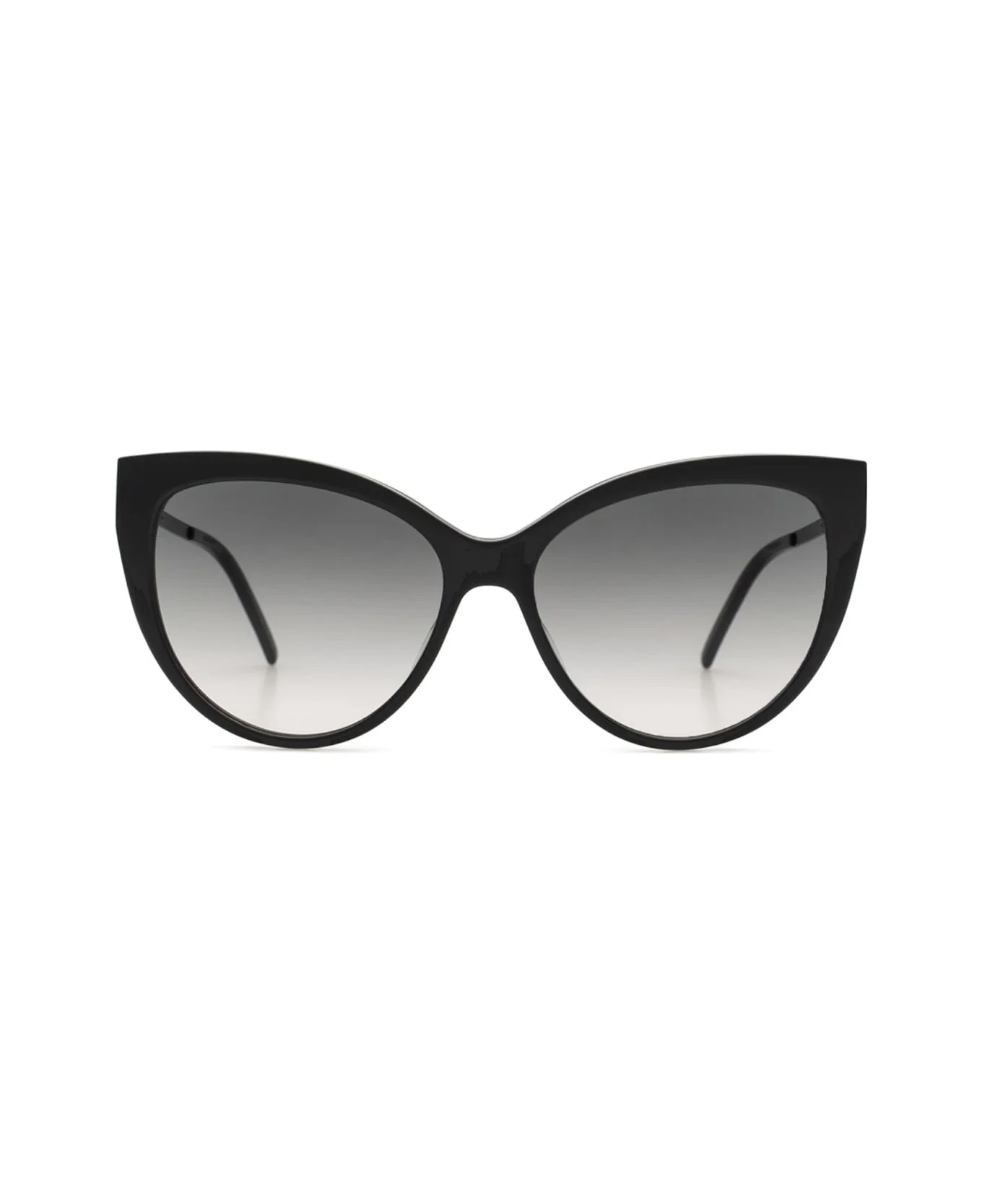Saint Laurent Sl M48s_a Linea Monogram 002 Black Smoke Sunglasses - 1