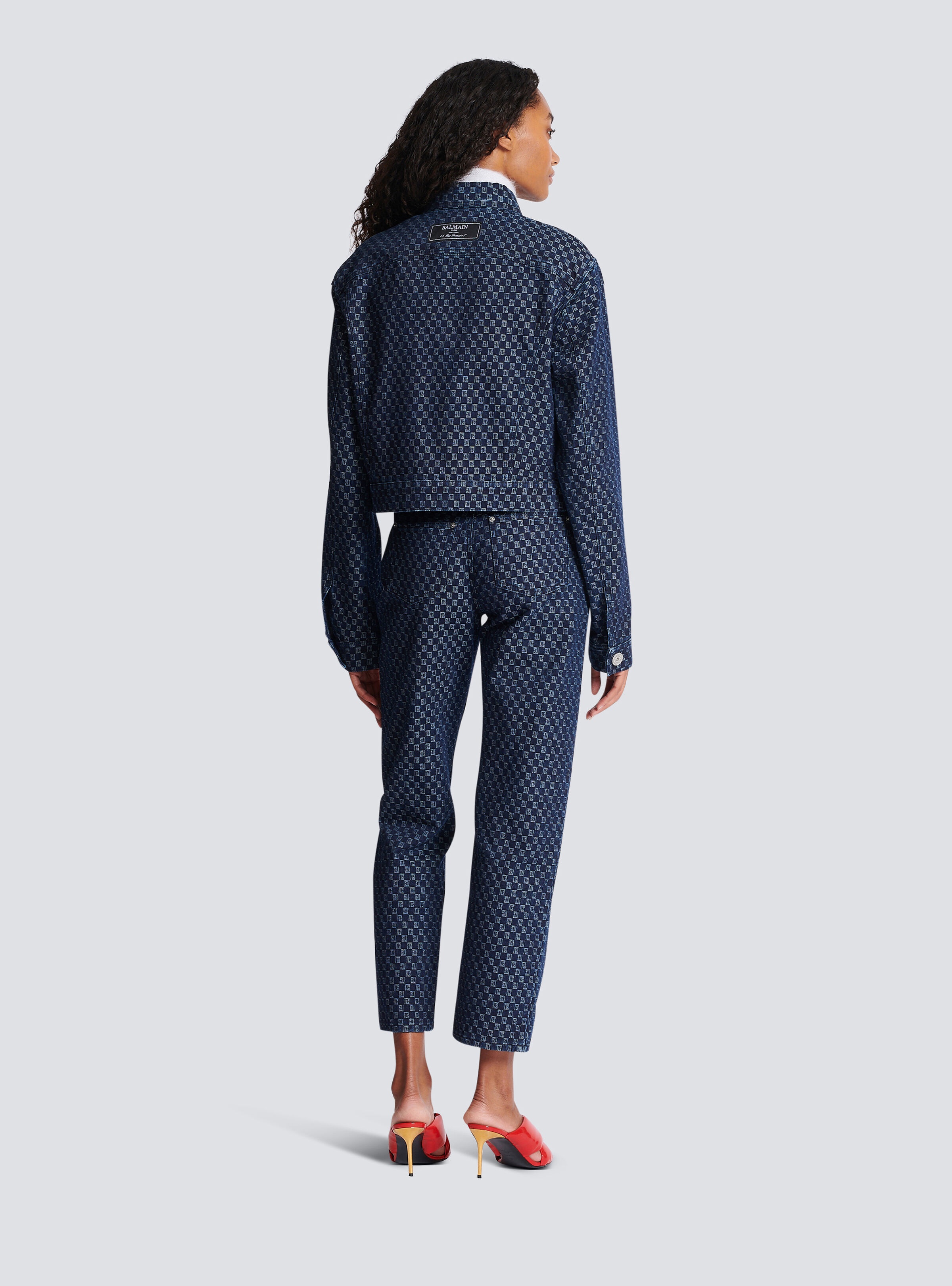 Mini monogram jacquard denim jacket - 4