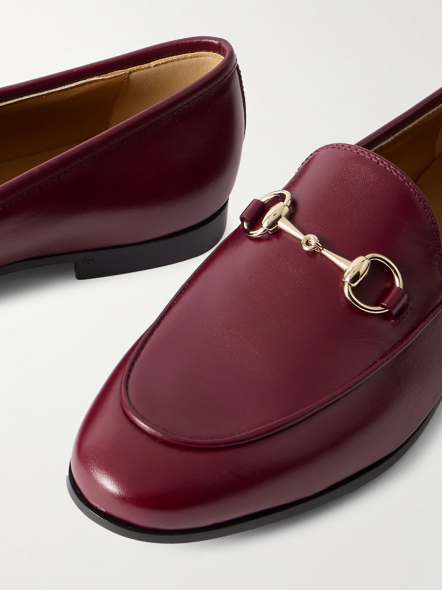 Jordaan horsebit-detailed leather loafers Burgundy - 4
