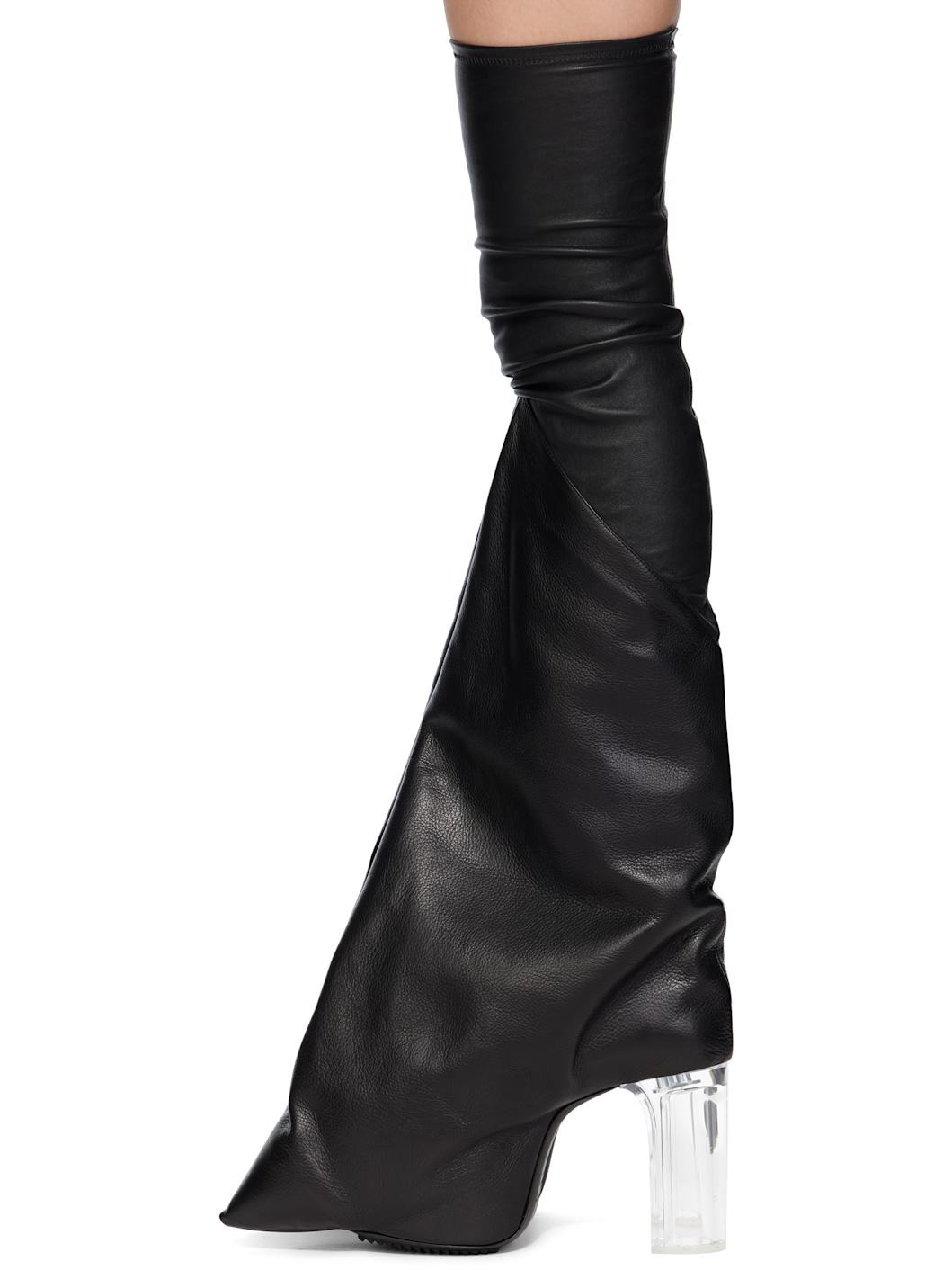 Black Hollywood Taco Kiss Tall Boots - 3