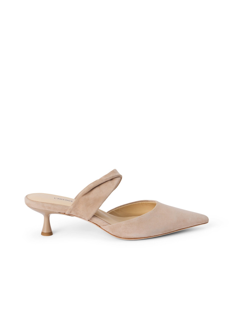 Chloe Heeled Suede Mule 1