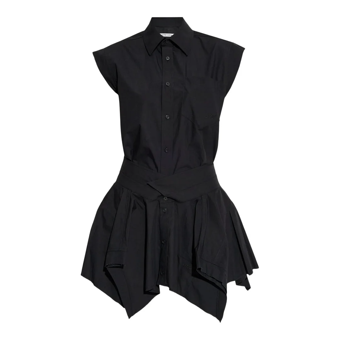 Cut Off Double Shirt Dress - 1