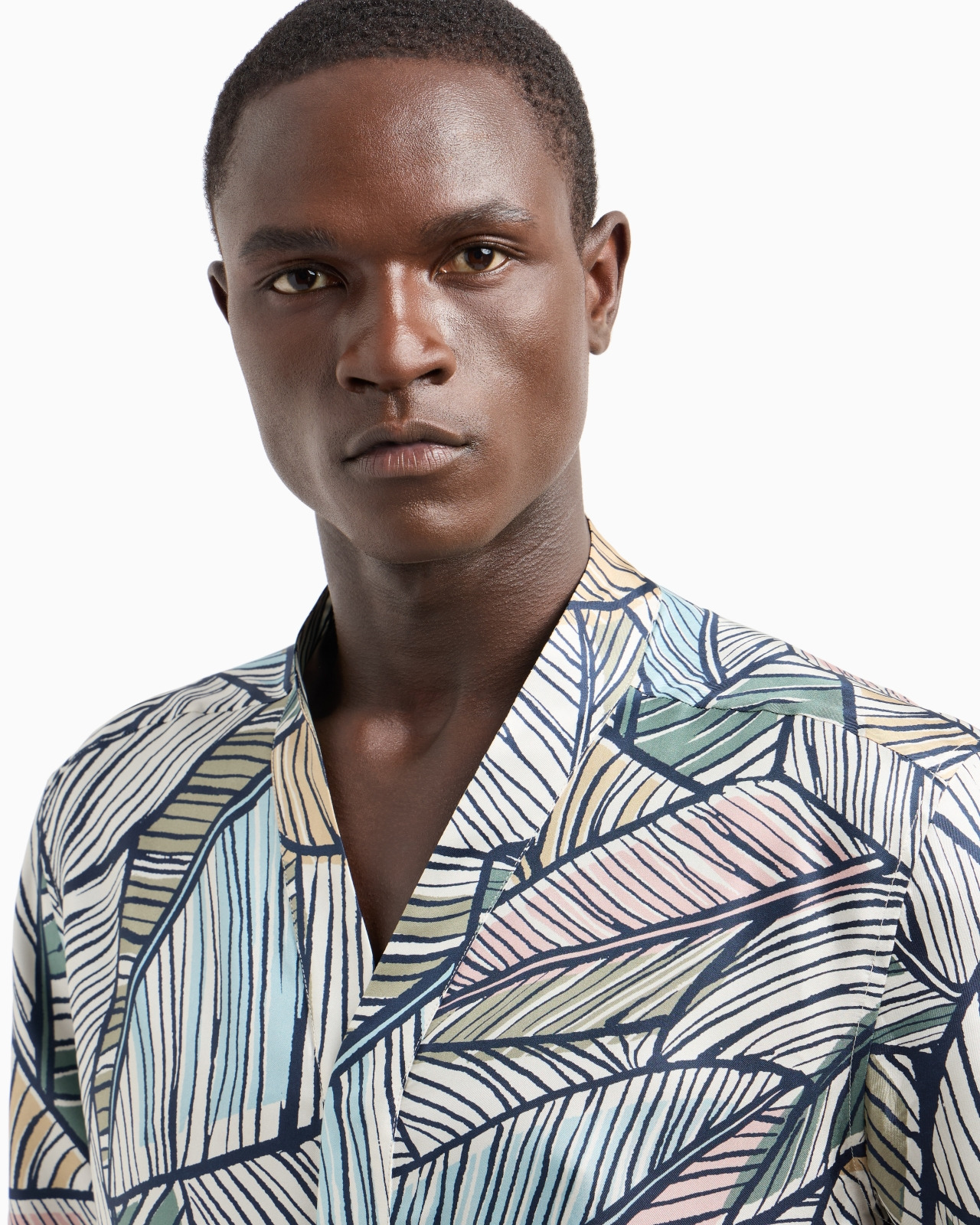 PRINTED SILK SHORT-SLEEVED SHIRT - 5
