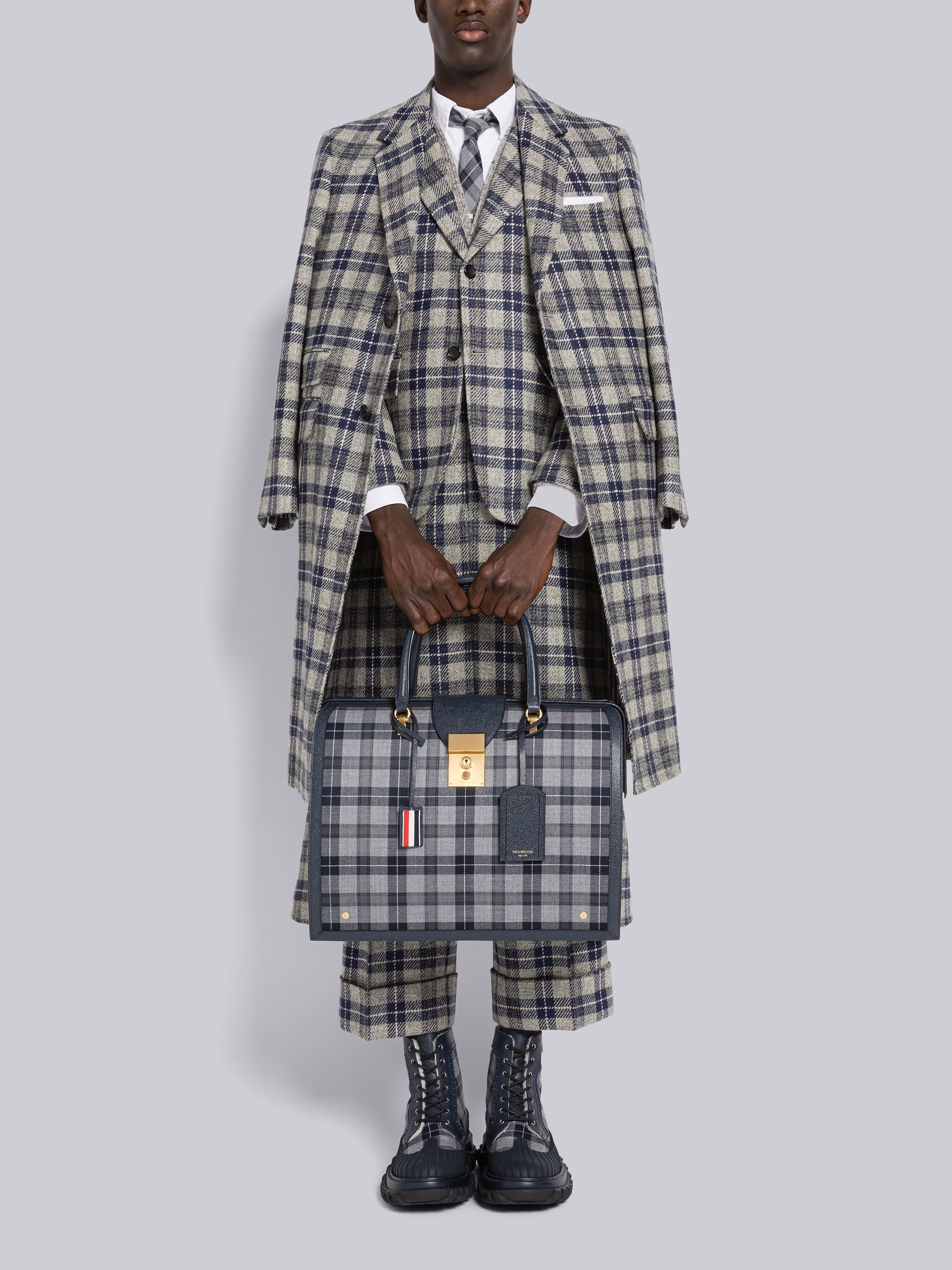 Tartan Check British Wool Single Vent Sport Coat - 4