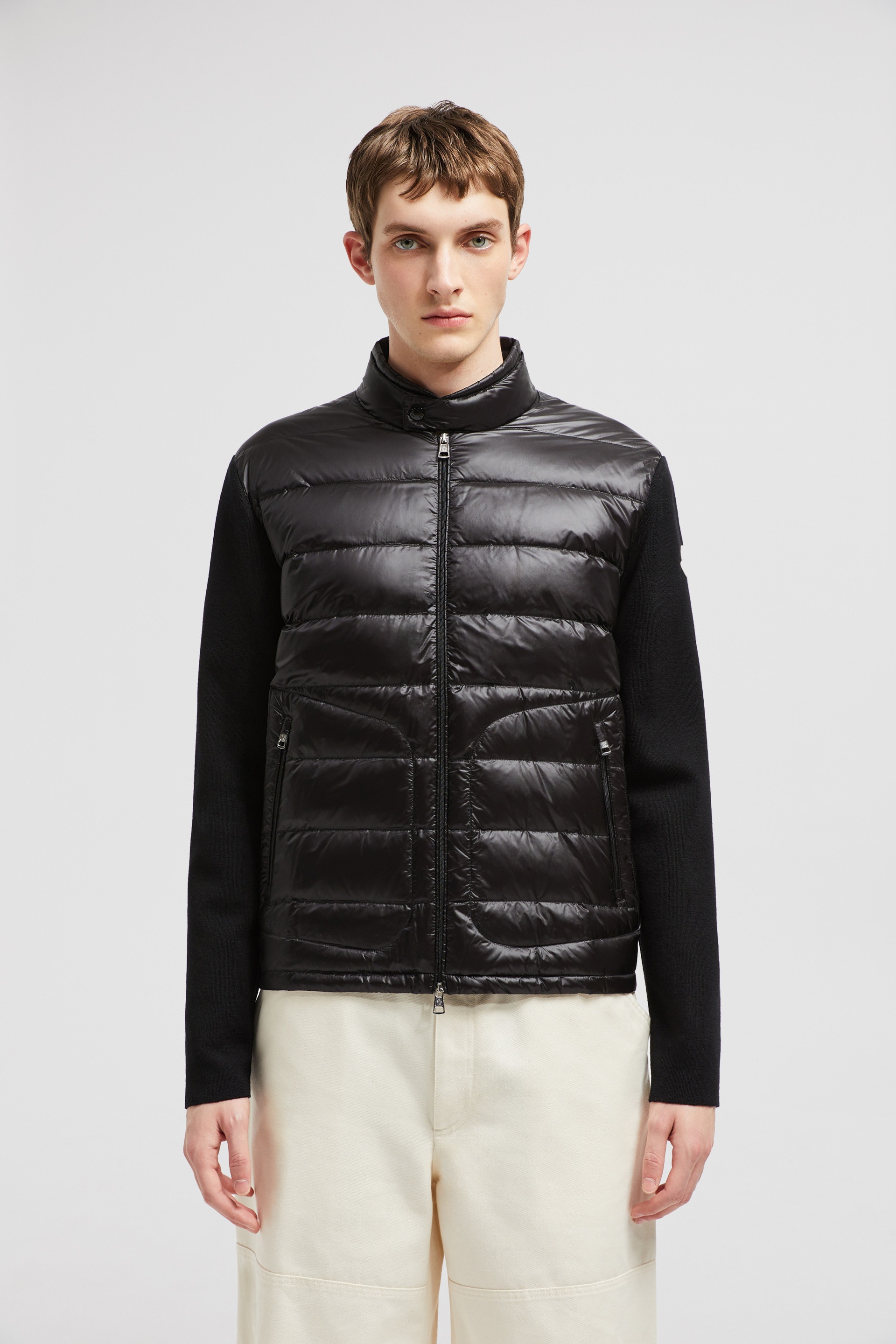 Padded Wool Zip-Up Cardigan - 3