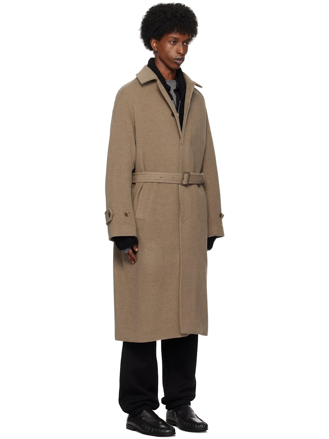 Beige Mosser Soutien Collar Coat - 2
