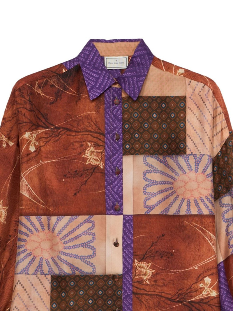 patchwork-print shirt 4