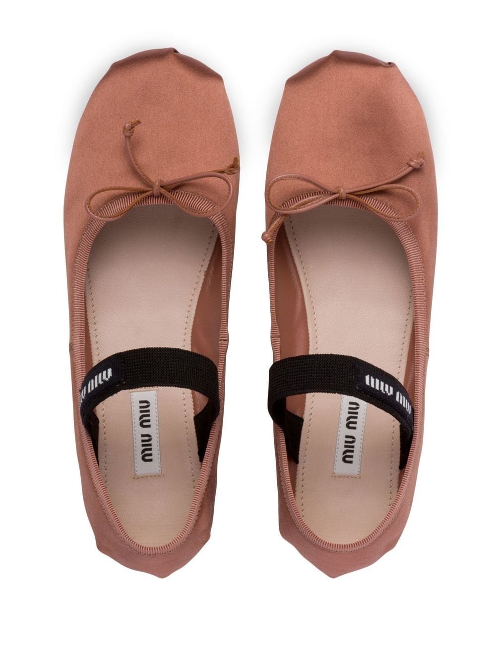 satin slip-on ballerina shoes - 4